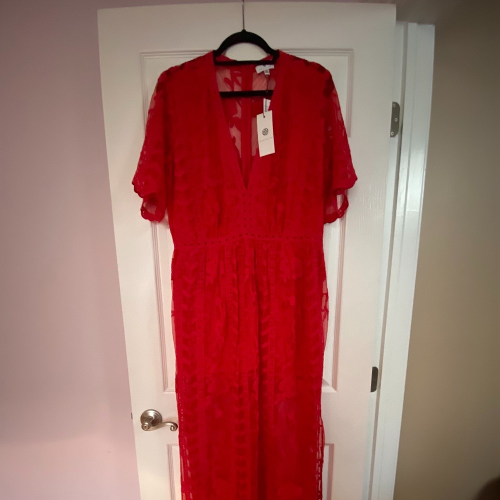 Red Lace Roper Dress